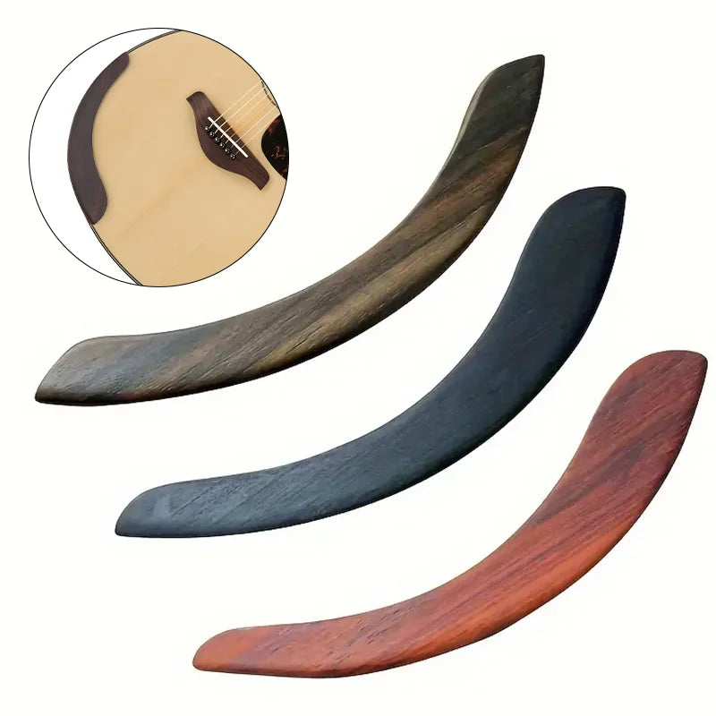 Wooden Guitar Armrest Ergonomic Hand Rest with Adhesive Protects Guitar Finish & Improves Tone for Acoustic/Classical Guitars
