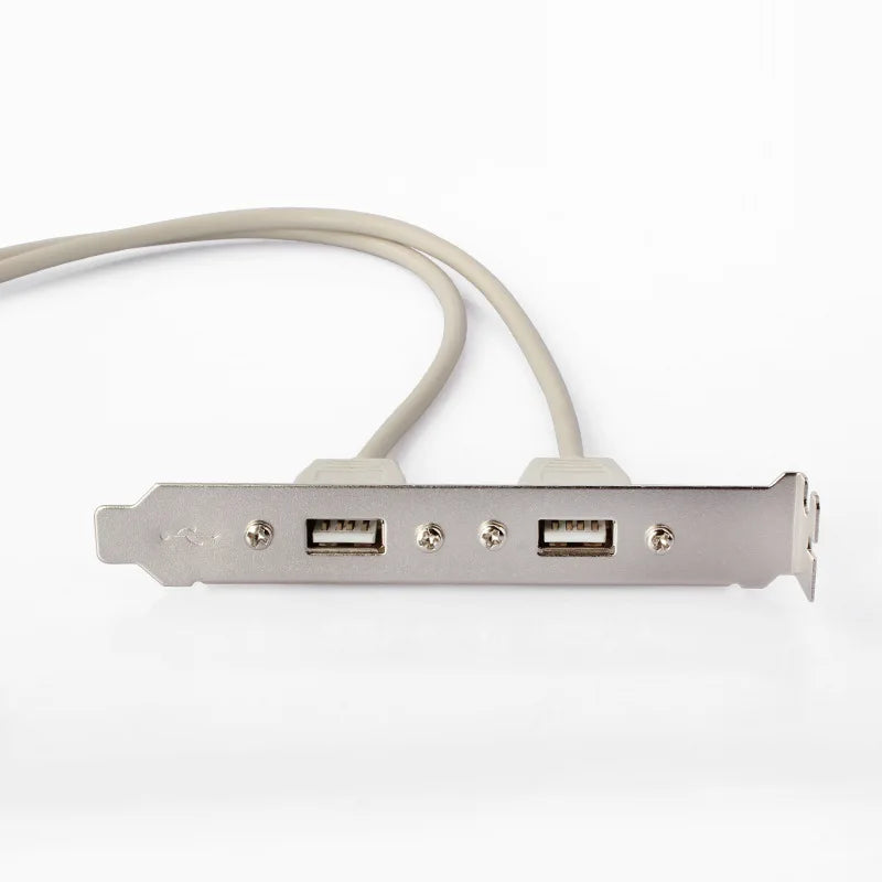 OULLX 4 Port 2 Port USB 2.0 Motherboard Rear Panel Expansion Bracket to IDC 9 Pin Motherboard USB Cable Host Adapter