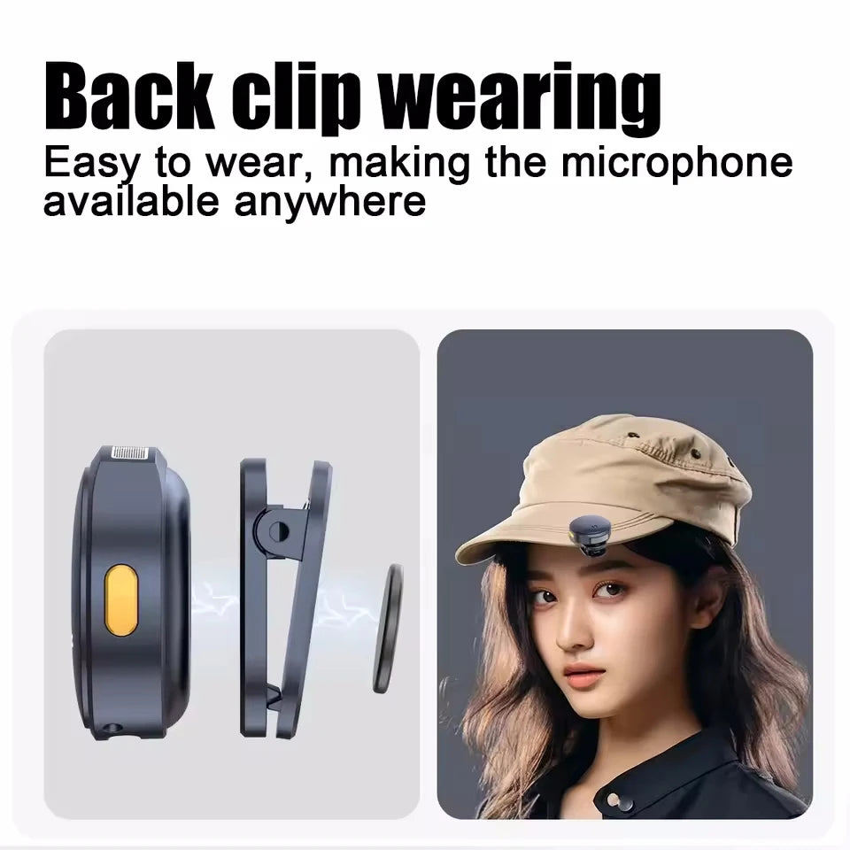 Lavalier Lapel Professional Dual Wireless Microphone Tie Buttonhole Mic Mini For iPhone Android Mobile Cell Phone PC Micro Audio