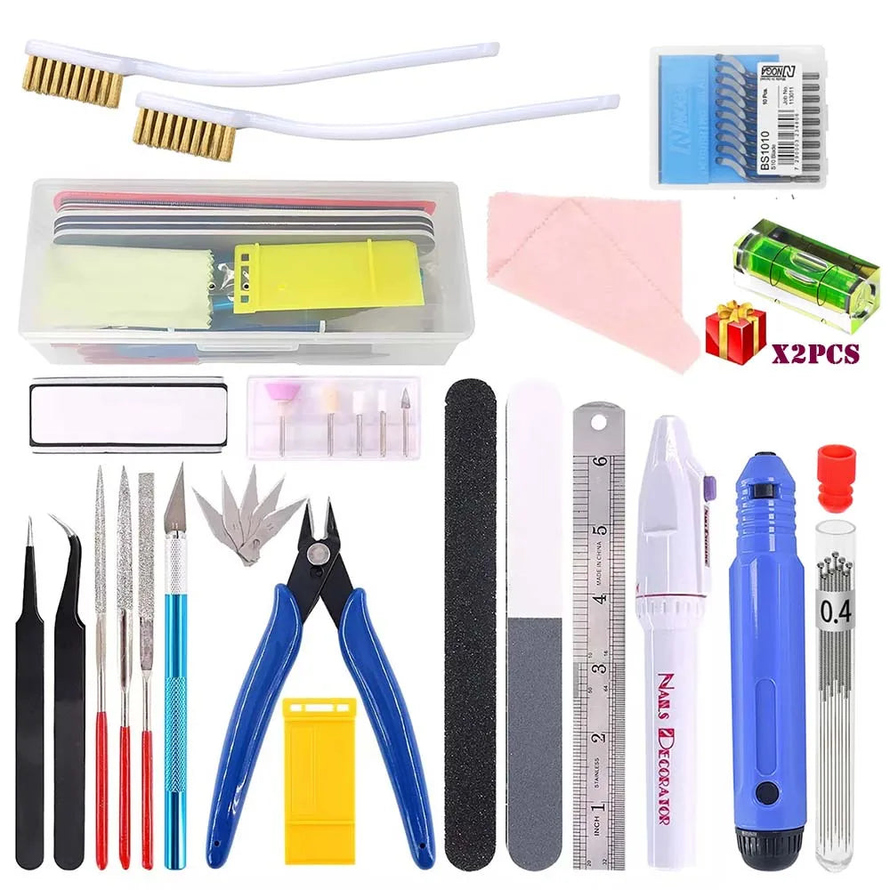 3D Printer Tool Kit Trimming Knife Scraper Cleaning Needle Tweezers Pliers Scraper Basic Deburring Tools Kit DIY 3D Printer Part
