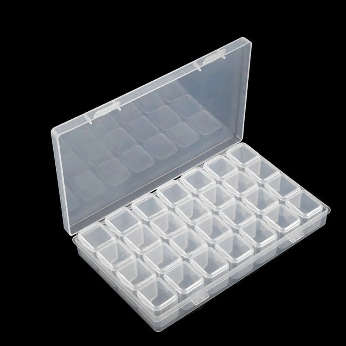 28/56 Girds Adjustable Plastic Storage Box Beads Ring Pendant Box for Jewelry Nail Art Diamond Painting Accessories Container