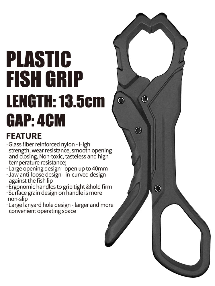 4 Colors for Option, Lureholic Mini Plastic Fish Grip, Wide Gap, No Harm to Fish, 13.5cm Lightweight 37g Lure Fishing Bass