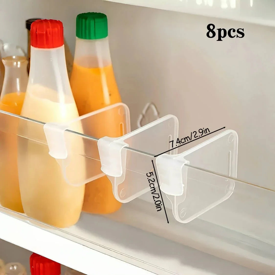 Adjustable Fridge Divider Home Refrigerator Storage Partition Board Kitchen Bottle Can Shelf Organizer - Fossilized Coralline