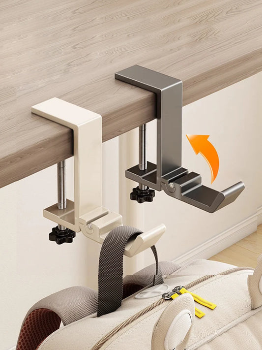 Adjustable Desk Edge Hook Punch-free Hanging Bag Hanger Removable Handbag Holders  Foldable Multi-functional Table Hook
