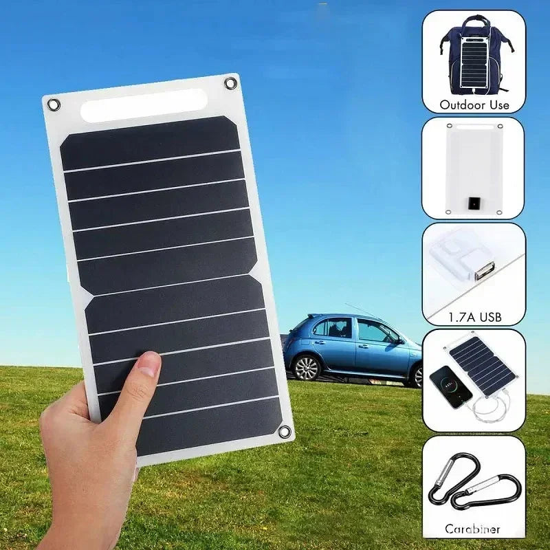Waterproof 30W Solar Charging Panel 6.8V With USB Port Portable Power Supply for Camping Hiking Mobile Devices