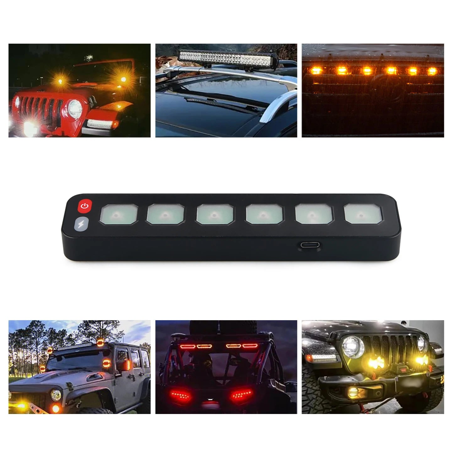 6 Gang Switch Panel 12v 24V Touch Switch Box Universal Automatic Individual Strobe Control For SUV Boat Car