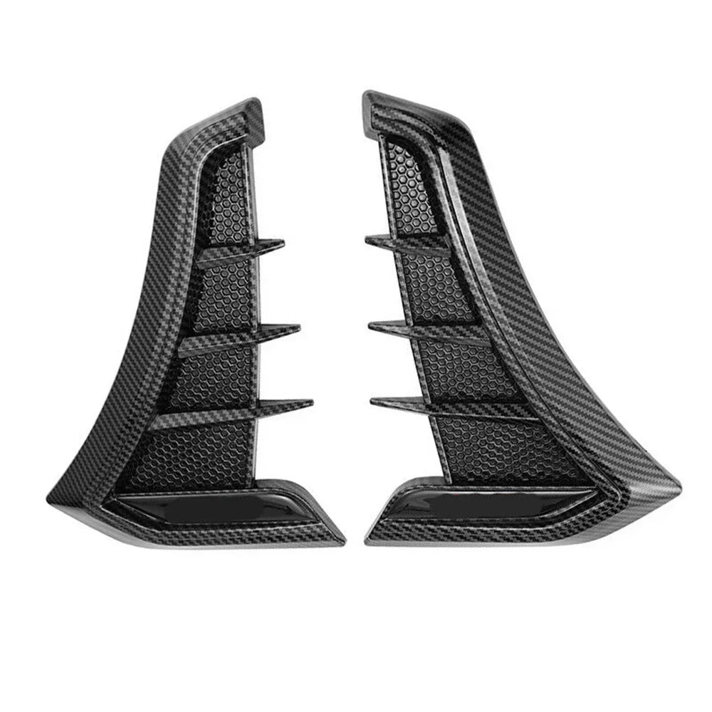 Car Styling Exterior Accessories 1 Pair Universal Carbon Black Car Fender Side Vents Air Flow Intake Hole Grille Sticker Cover