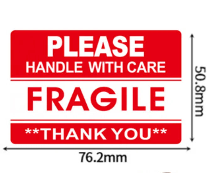 100PCS Fragile Stickers The Goods Please Handle With Care Warning Labels DIY Supplies