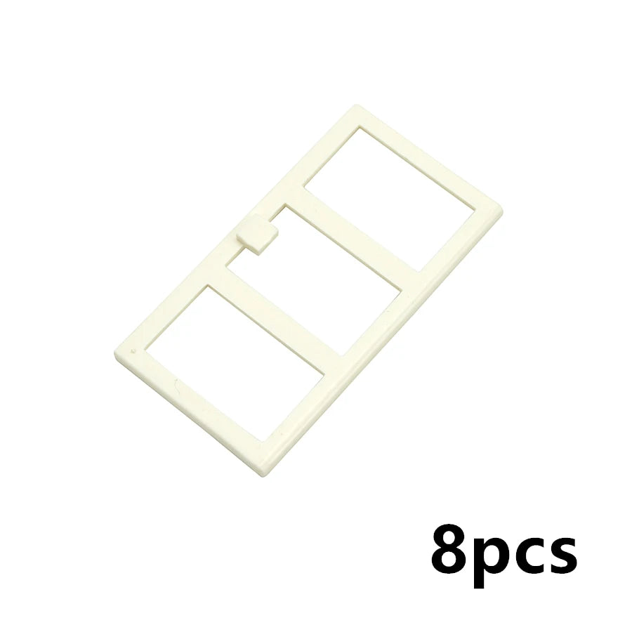 City Window Building Blocks MOC House Door Frame Glass Bricks Parts Compatible 60594  60616 60621 60596 MOC Educational Parts Fo