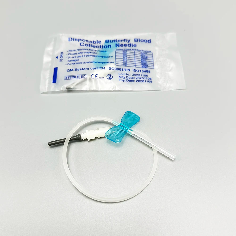 100PCS/lot Disposable Butterfly Blood Collection Needle Double Wing Type Blood Collection Needle Pet Care Room Cat Dogs Animal