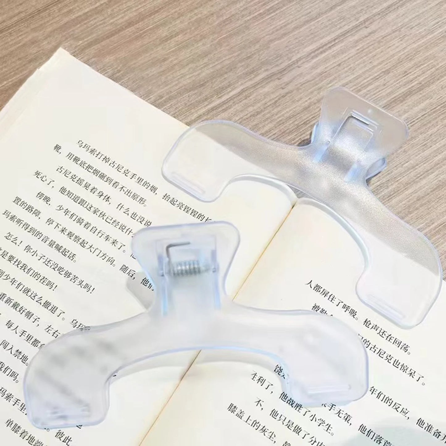 Extra Large Transparent Book Clip Plastic Page Holder for Reading Study Office Classroom Bookmark Stationery