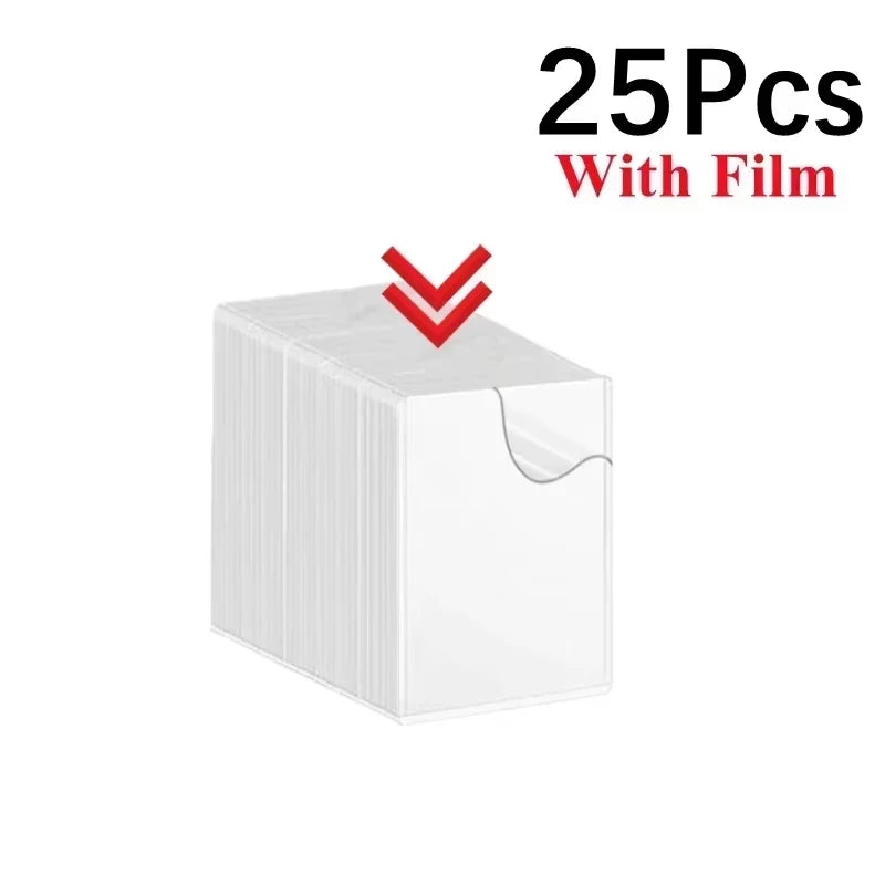 1/25/50 transparent Korean Kpop card sleeves with protective film, transparent card sleeves for idol photos, game card sleeves