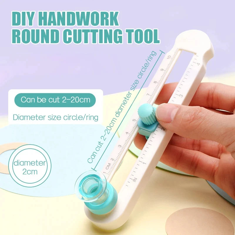 360-degree handmade compass knife, precise binder-making tool, suitable for school and office supplies, handmade craft items