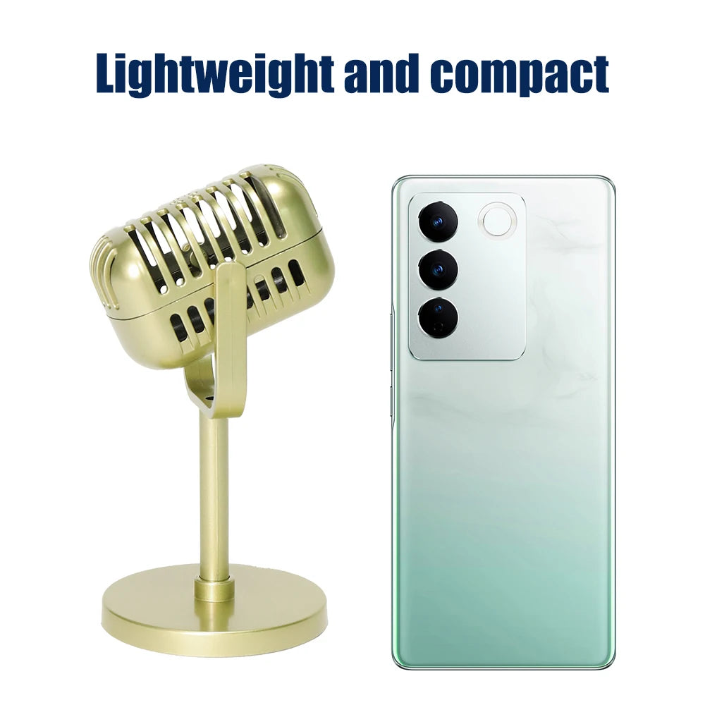 Retro Microphone Prop Classic Plastic Microphone Party Favors Live Performance Home Decoration Ornaments