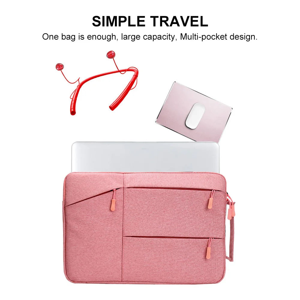Laptop Sleeve Handbag Case 12 13 14 15 16 Inch for Macbook Pro 15.4 15.6 Air Waterproof Notebook Cover Lenovo ASUS Huawei Dell