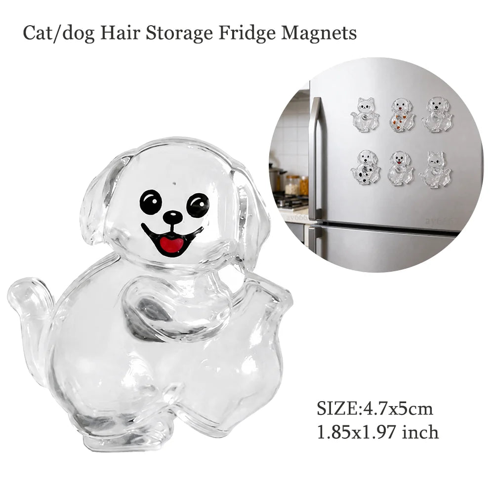 Adorable Dog Hair Storage Pendant Transparent Lovely Pet Hair Storage Box Keychain Handmade DIY Pet Souvenirs for Pet Lovers