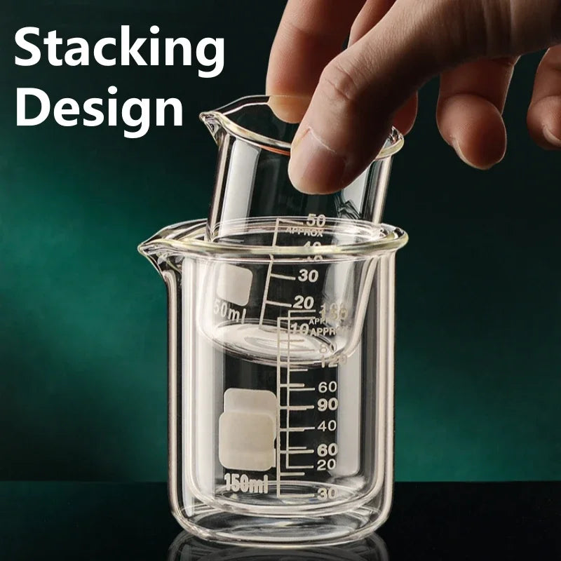Glass Measuring Cup High Borosilicate Clear Scale Cup Heat-resisting Laboratory Beaker Kitchen Baking 50/100/150/250/500/1000ml