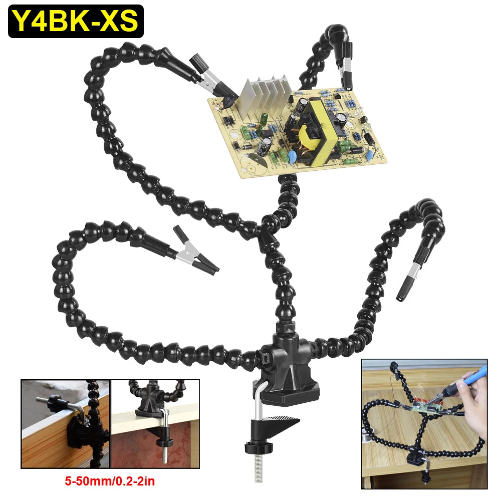 NEWACALOX Helping Hands Third Hand Soldering Tool PCB Holder Vise Table Clamp Solder Stand for PCB Repair Jewelry Crafts