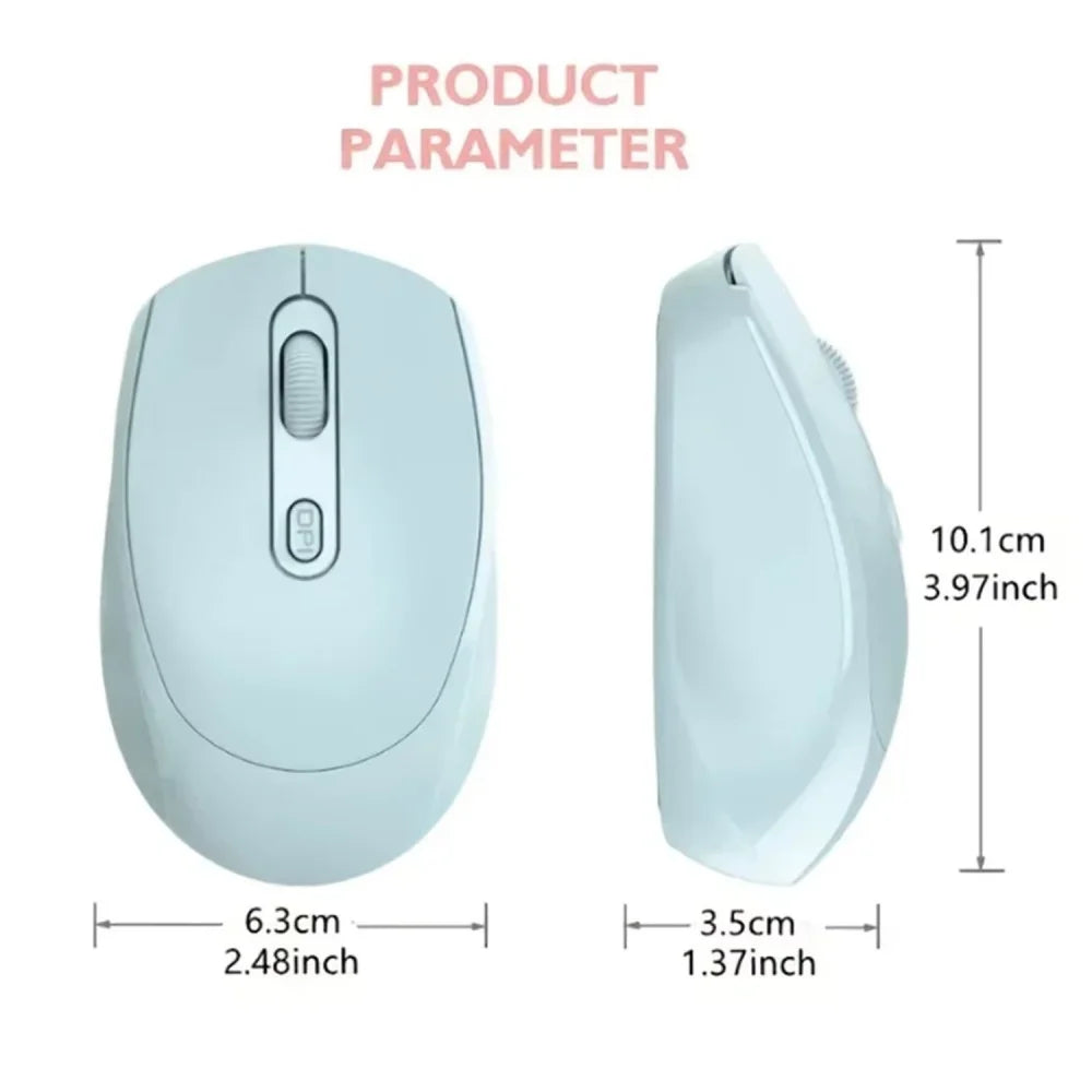 Ergonomic Wireless Mouse, Bluetooth-compatible with 2.4GHz Dual Mode Computer Mouse, with USB receiver, For Laptop PC Notebook