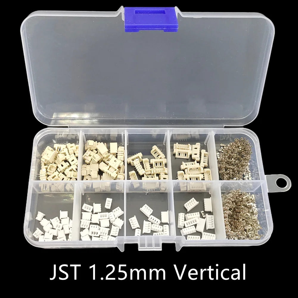 1Box JST1.25 SH1.0 ZH1.5 PH2.0 XH2.54 2/3/4/5P Male Plug Female Socket Horizontal Vertical Pin Header Housing Terminal Kit