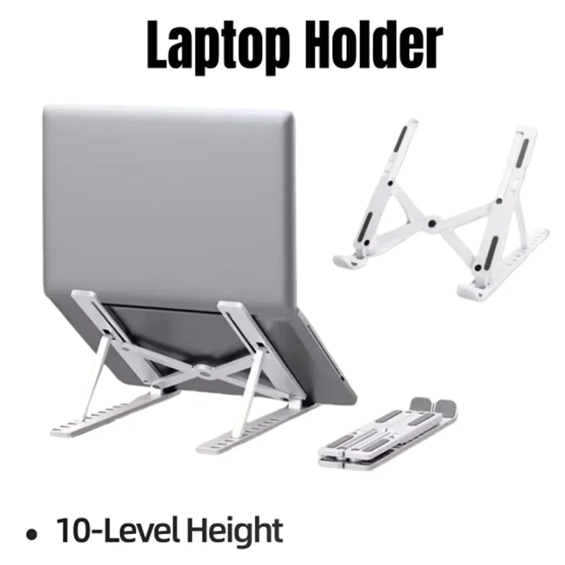 Multi-Angle Ergonomic Notebook Stand 10 Gear Height Adjustable Foldable Portable Laptop Bracket Heat Dissipation Computer Holder