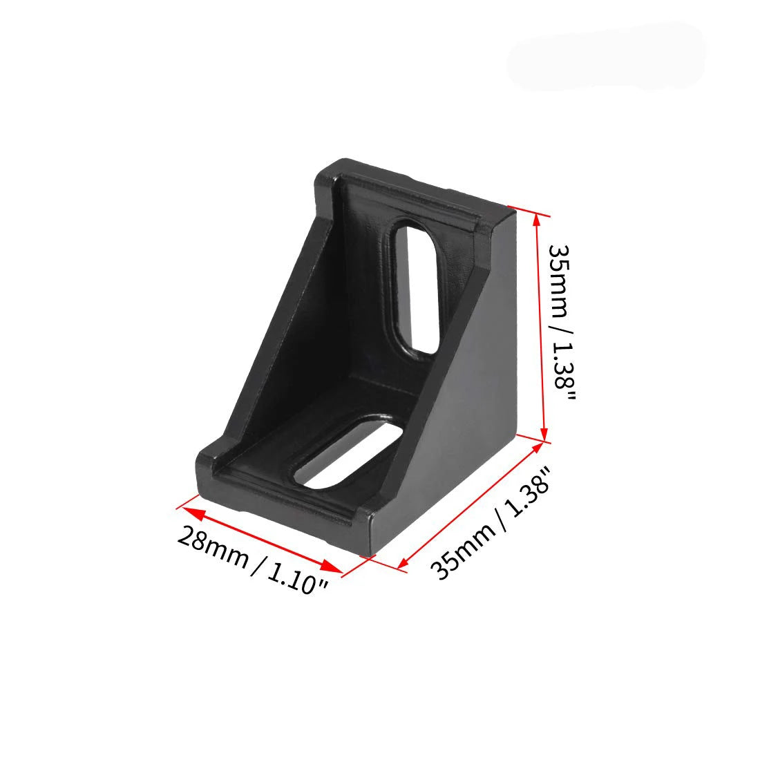 5pcs/10PCS 2020 3030 Corner Bracket Fitting Black Angle Aluminum Connector 3060 4040 4080 for Industrial Aluminum Profile