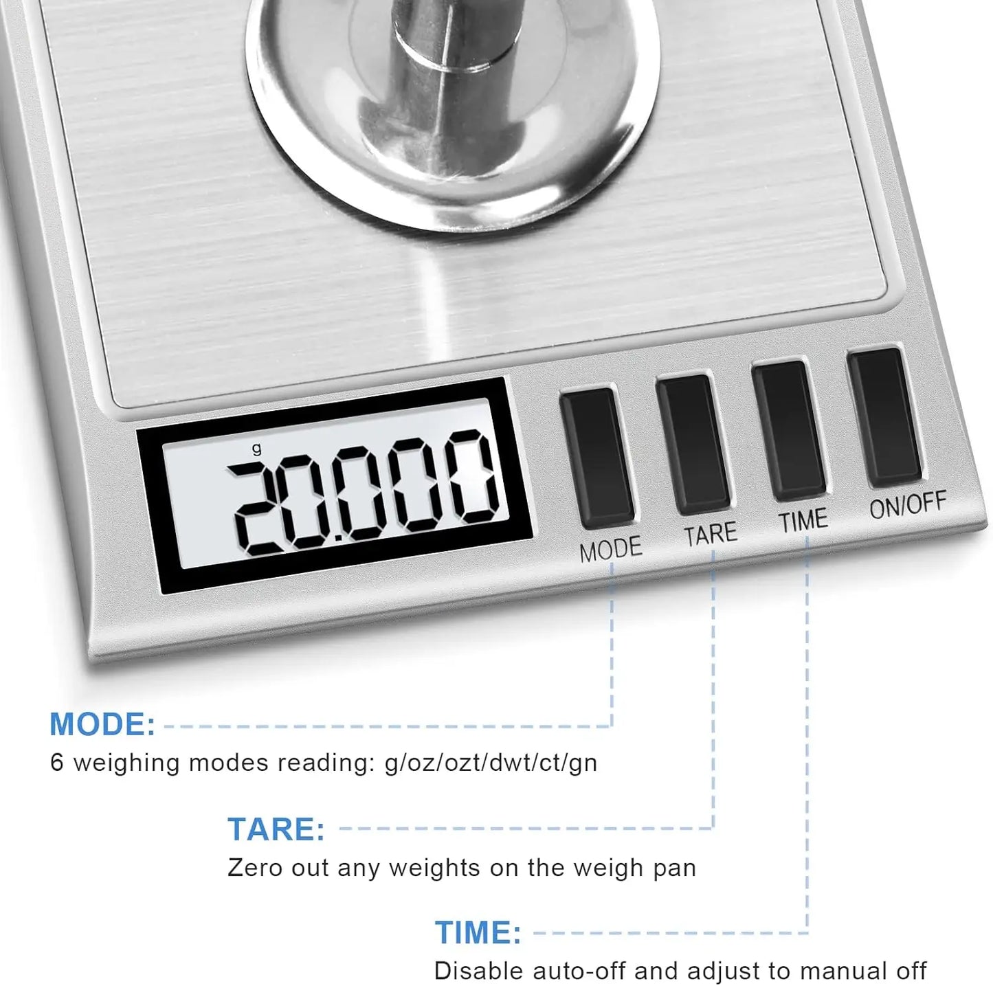 50 Grams X 0.001 Grams, High Accuracy Digital Milligram Jewelry Scale, Heavy Duty, Jewelry Includes Calibration Weights