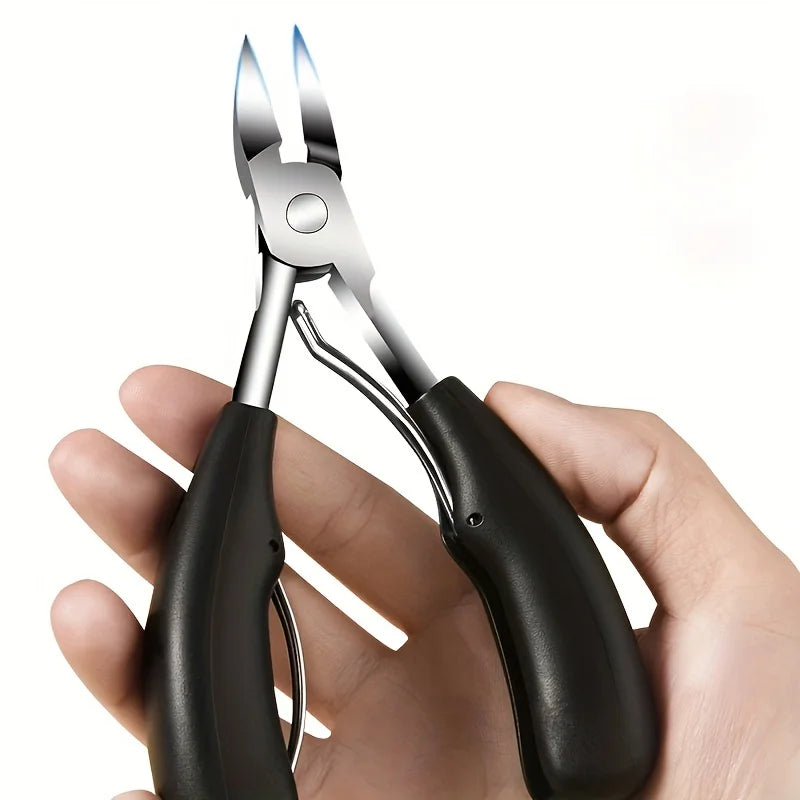 Professional Grade Concave Stainless Steel Nail Clippers for Thick Nails and Ingrown Toenails Sharp Curved Blade for Easy Trimmi