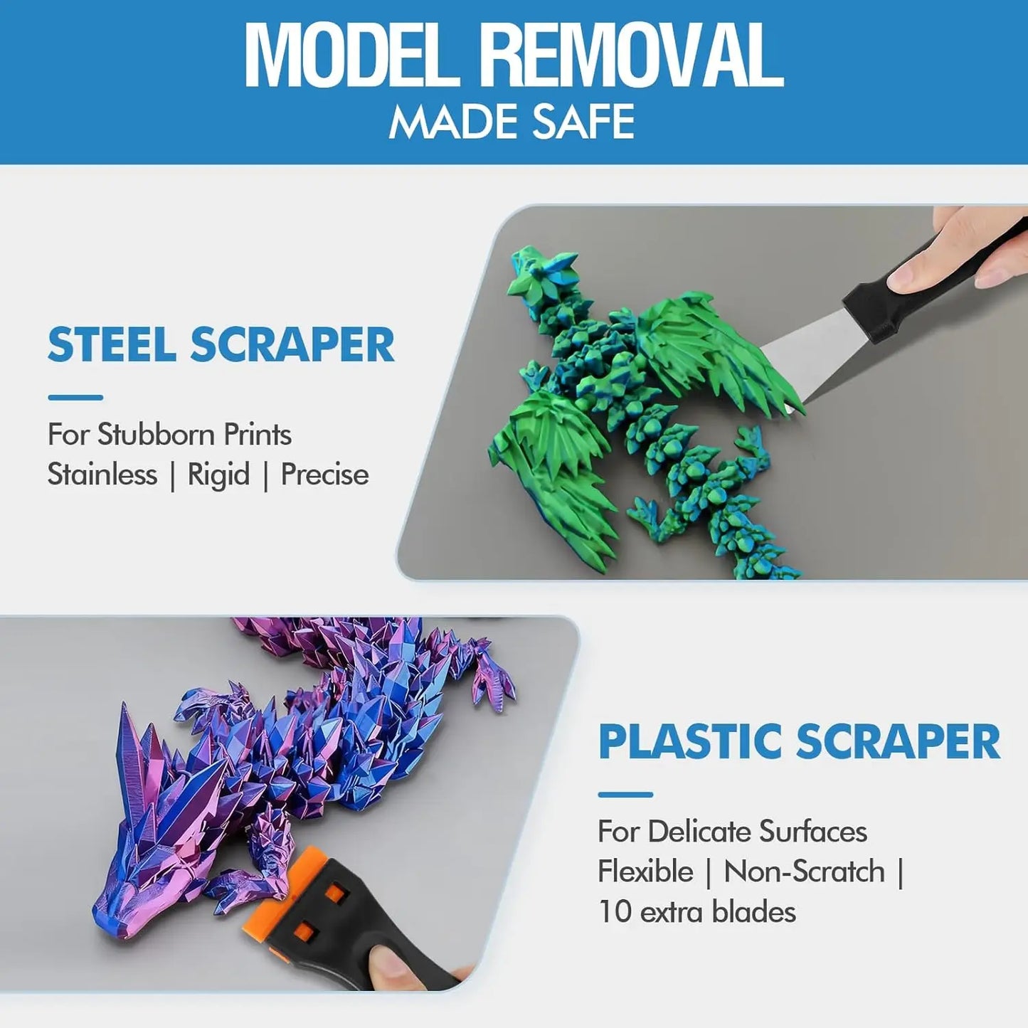 40PCS 3D Printer Tools, Scraper, Files, Wire Cutter, Craft Knife, Wrench,for 3D Printing Cleaning, Finishing and Removing