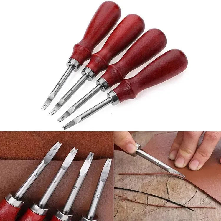 Leather Common Edge Beveler Skiving Craft Keen Edge Cutting Tool for Beveling V-shaped Blade with Rounded Center Taking The Edge
