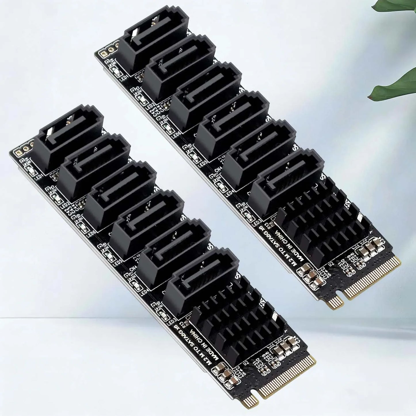 M.2 NVME PCI-E PCIE X4 X8 X16 to 6 Port 3.0 SATA Adapter Card Riser III ASM1166 6GB/S Chassis server PC Computer Expansion