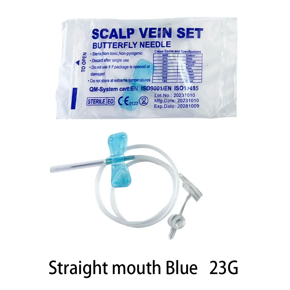 50 Pieces/Disposable Straight Mouth Butterfly Infusion Needle Double Wing Infusion Needle Pet Care Room Animal