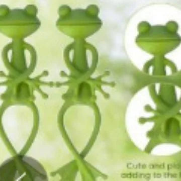 1/3/5 Pcs Frog Plant Stand Plant Tie Cute Flower Pot Hugger Plant Vegetable Climbing Fixture Clips Garden Planter Stake Decor