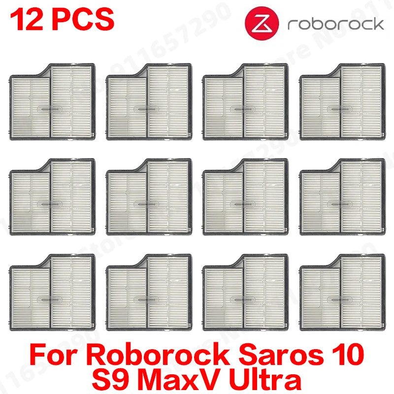 Replacement Parts Compatible for Roborock Saros 10 / S9 MaxV Ultra Main Roller Side Brush HEPA Filter Mop Cloth Dust Bag