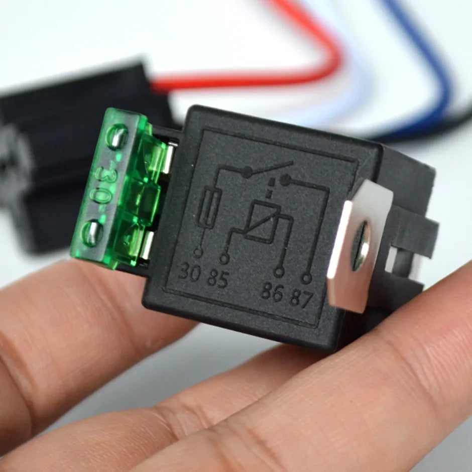1Set 4-Pin Car Relay DC With Socket Base/Wires/Fuse 12V 30A  Automobile Control Device With Line High Quanlity