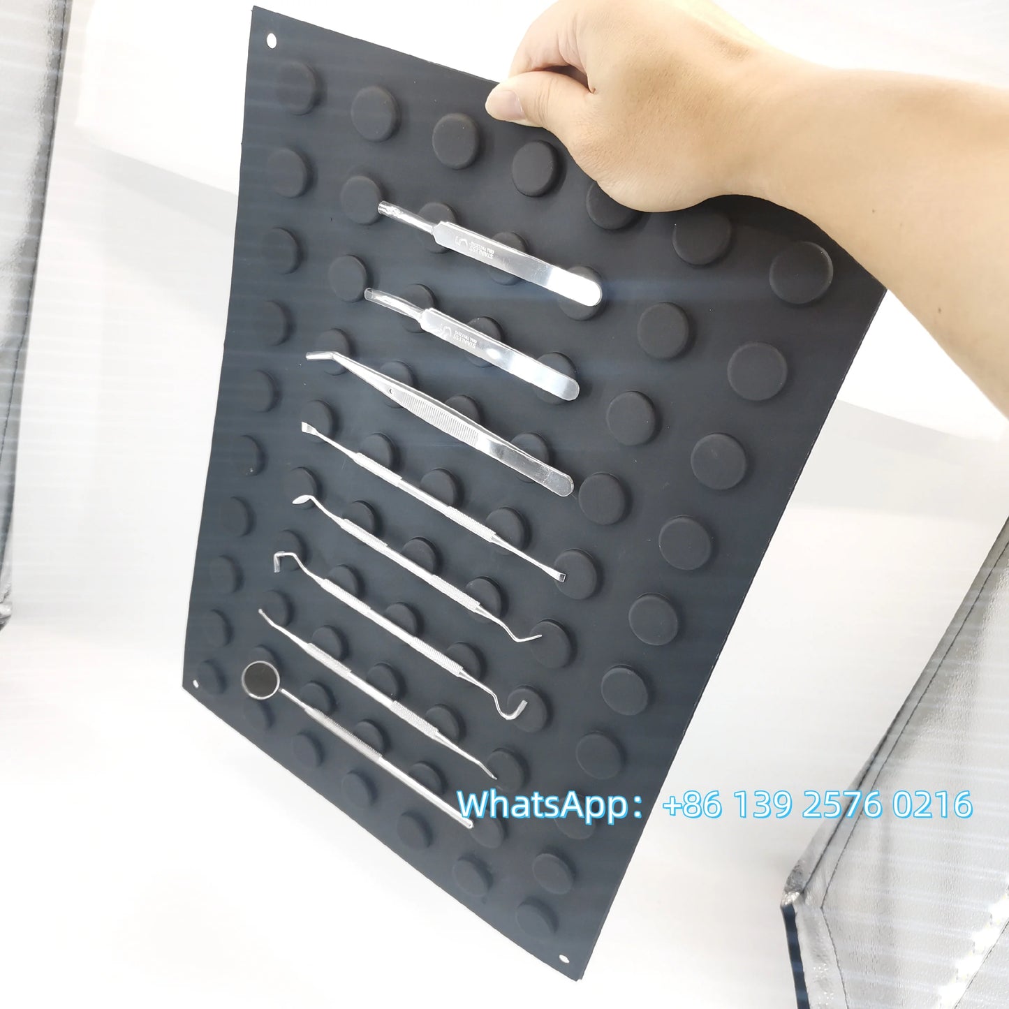 Magnetic Mat Beauty Pedicure Tools Mats Magnet Adsorption Stainless Steel Instrument Non-Slip Accessories Pad