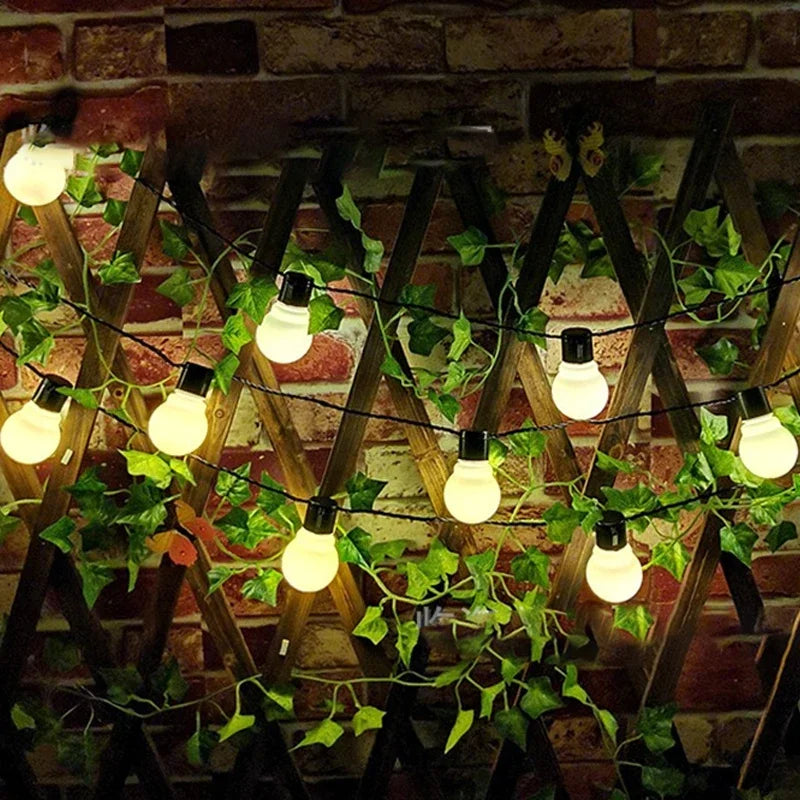 5/7/12M LED Globe Solar Fairy String Lights Bulb Christmas Garland Street Wedding Lamps Outdoor For Party Holiday Garden Patio