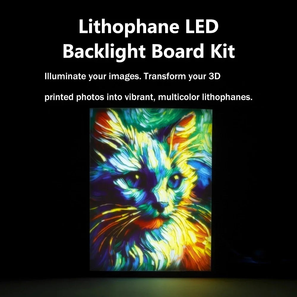 For Bambu Lab Lithophane Led Panel CMYK LED Backlight Board PLA Basic CMYK Lithophane Bundle 3D Printing Lithophane Photo