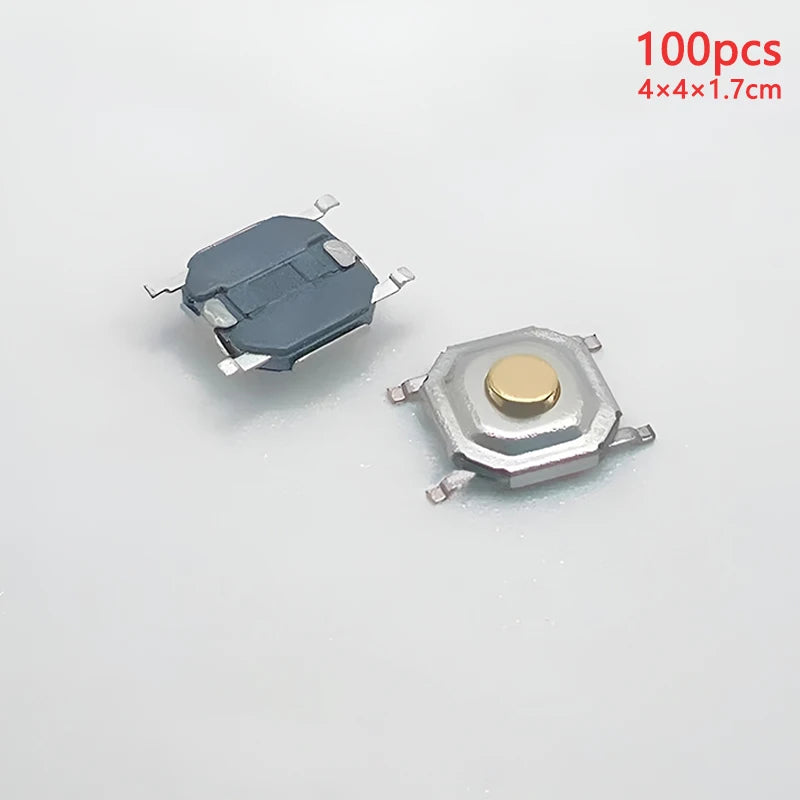 100pcs Tactile Switches 5.2x5.2 Smd Push Button 4*4*1.5mm/1.6/1.7/1.8/1.9/2/2.5/3/3.5/4/4.5/5/6/7/8/9 12V Copper Head Self-reset