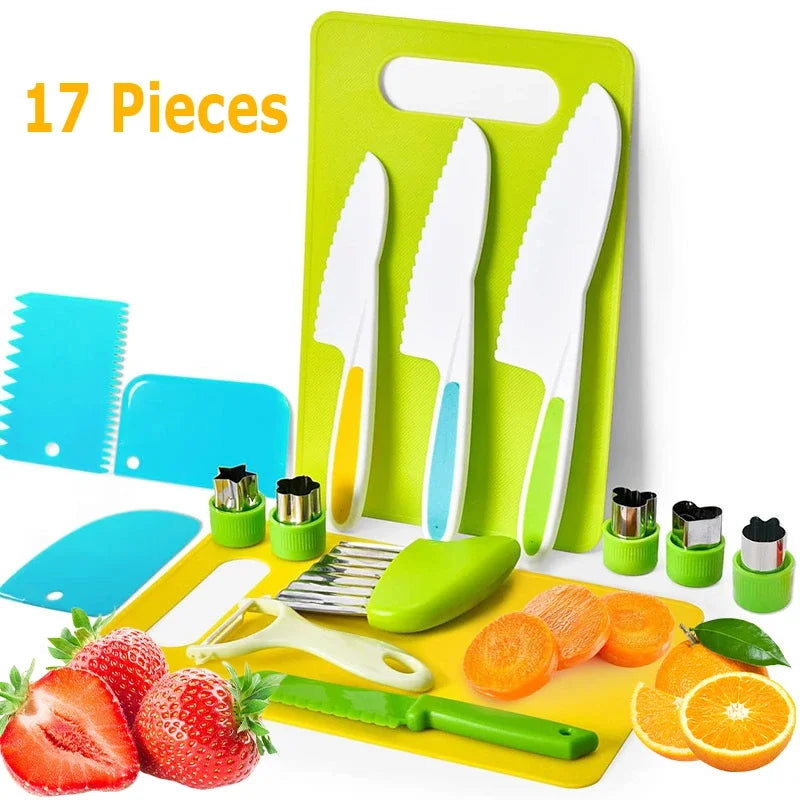 Real Cooking Toddler Children Cooking Set Early Learning Kitchen Tools Safety Knives Without Hands Fruit Supplementary Food Set