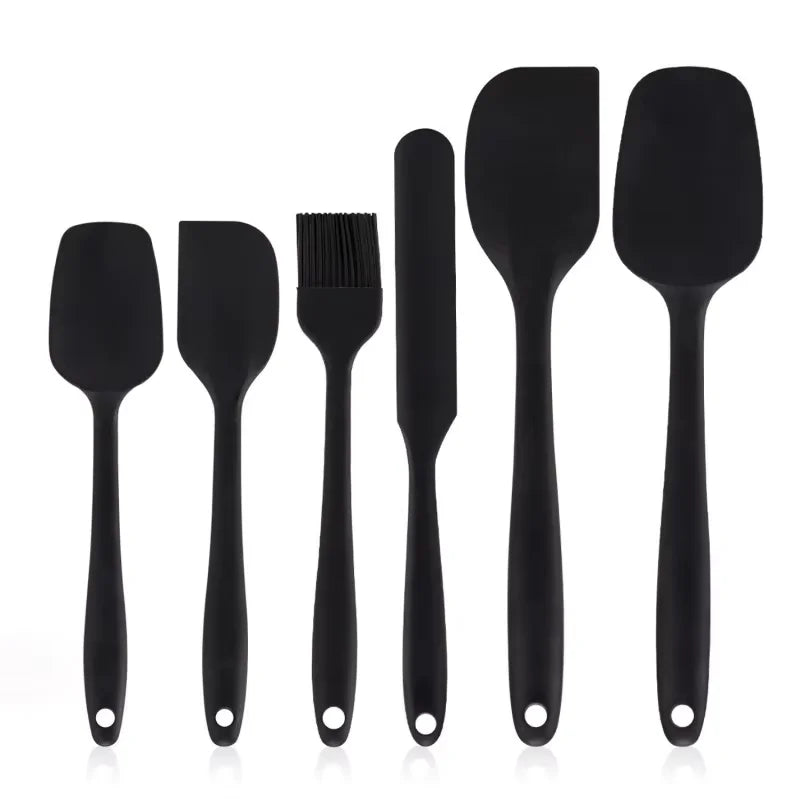 6pcs Kitchen Bakehouse Cream Spatula Bbq Brush Set Silicone Kitchenware Cake Spatula Baking Set Tools