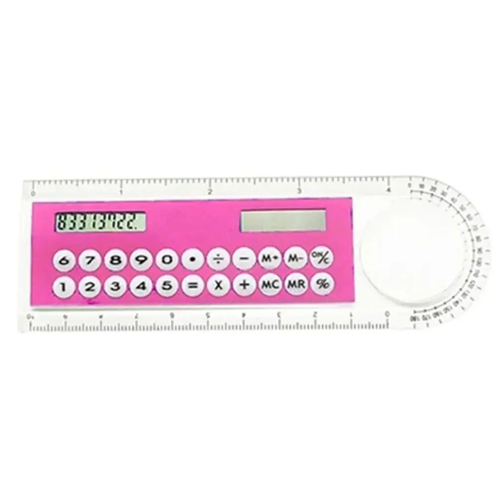 Mini Portable School Supplies Calculator Ruler Digital Caliper Office Stationery Solar Energy Calculator