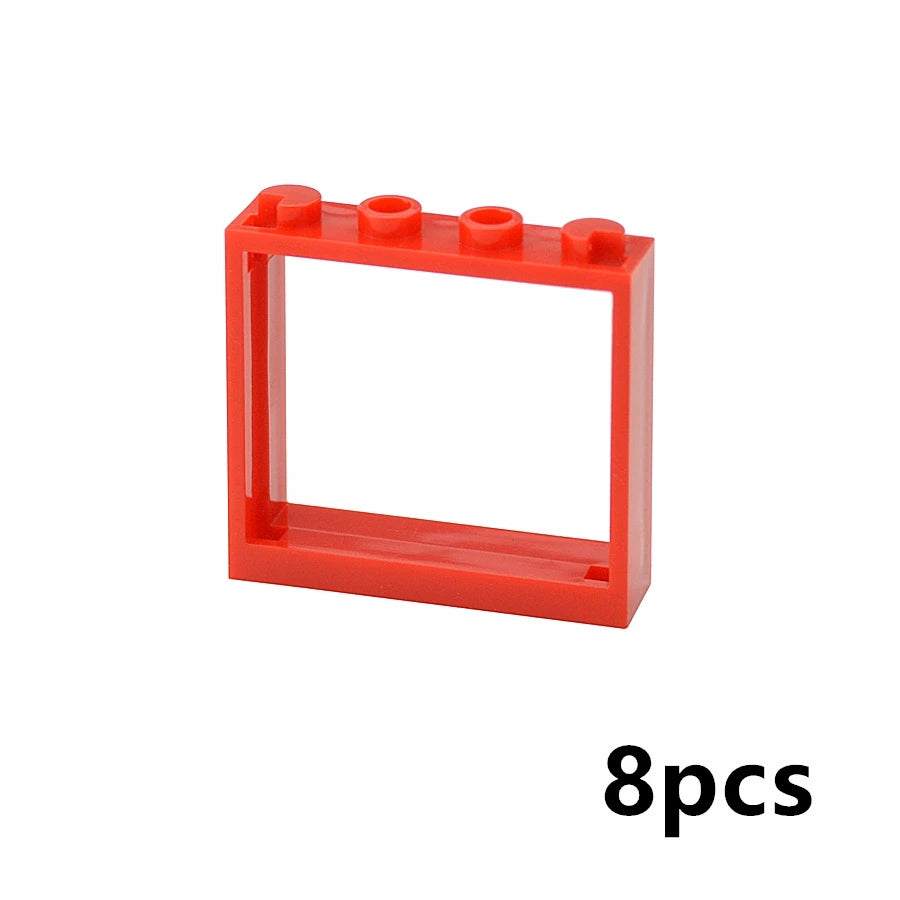 City Window Building Blocks MOC House Door Frame Glass Bricks Parts Compatible 60594  60616 60621 60596 MOC Educational Parts Fo