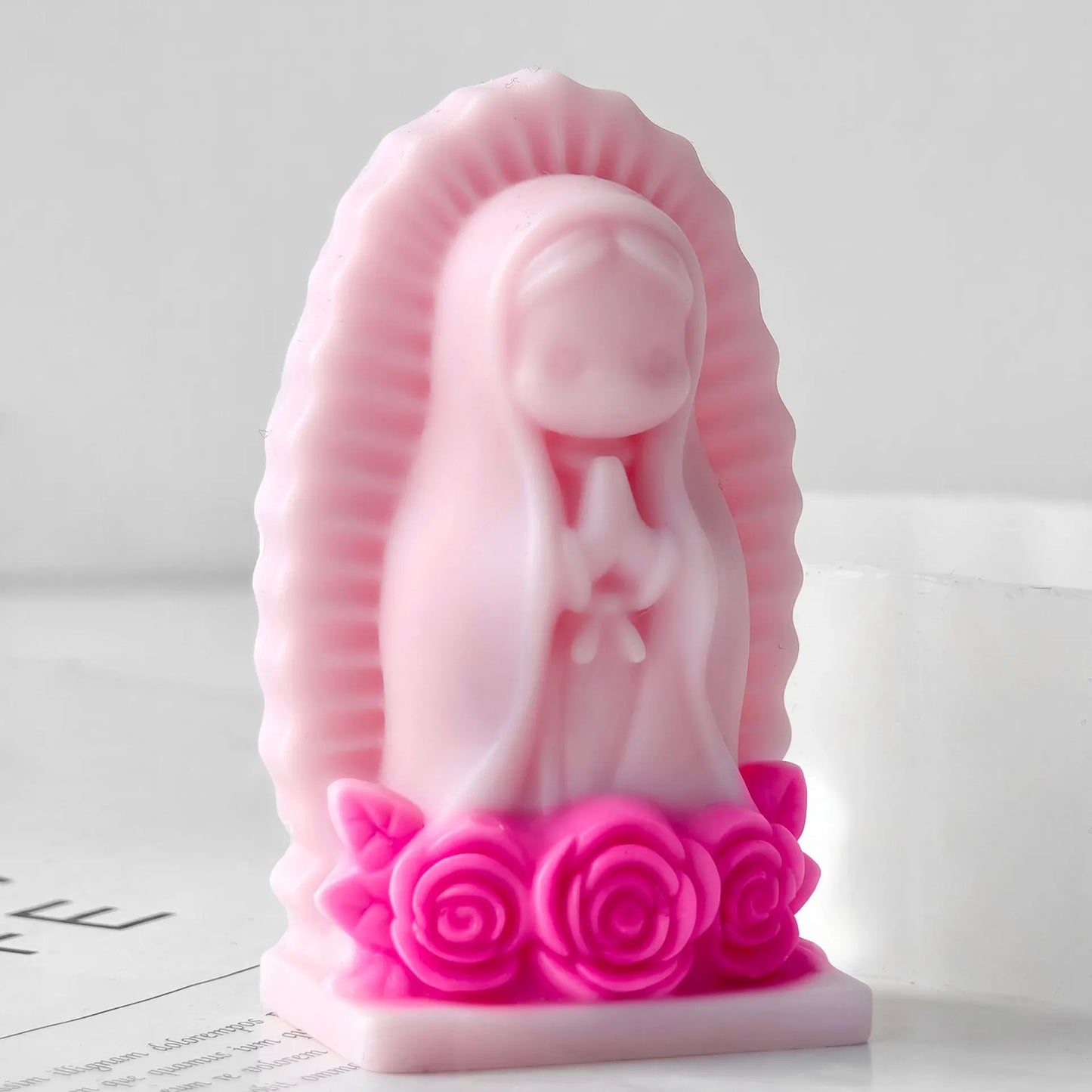 Praying Girl Candle Silicone Mold Prayer Virgin Mary Aroma Soap Plaster Wax Clay Craft Ornaments Making Mold Home Decor