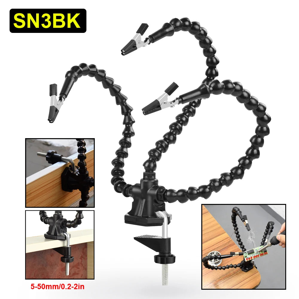 NEWACALOX Helping Hands Third Hand Soldering Tool PCB Holder Vise Table Clamp Solder Stand for PCB Repair Jewelry Crafts