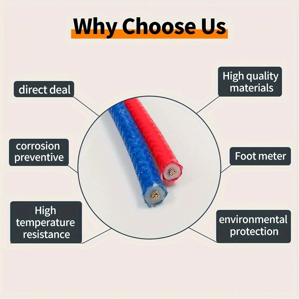 12V Silicone Rubber Low-voltage Heating Wire with Cold Wire Do Joint for Car Seats/Electric Blankets/Heating Pads/Floor Mat
