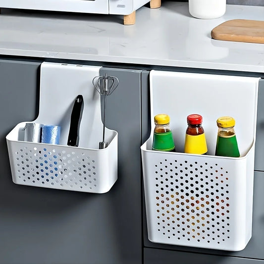 Kitchen Cabinet Door Interior Storage Shelf and Box, Hanging Hook Behind the Door, Kitchen Cabinet Door Basket  Shelf Baskets