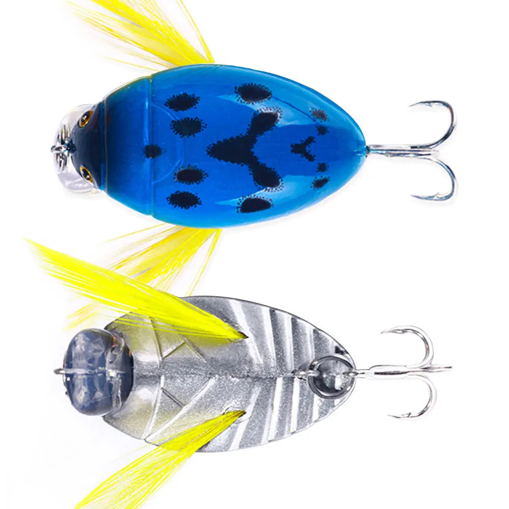Artificial Fishing Cicada Bait Insect Bug Lure 38mm/4g Sea Beetle Crank Floating Wobblers Bass Carp Hard Bait Fishing Tackle