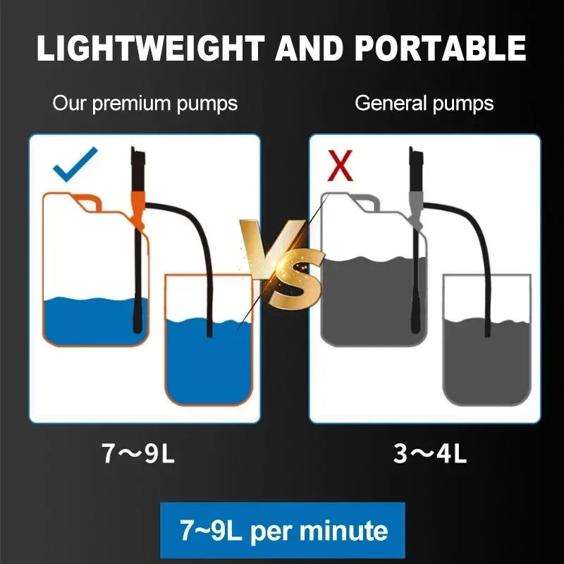 Electric Oil Pump Liquid Transfer Pump Powered Fuel Transfer Pump Outdoor Vehicle Fuel Gas Transfer Suction Pumps Accessories