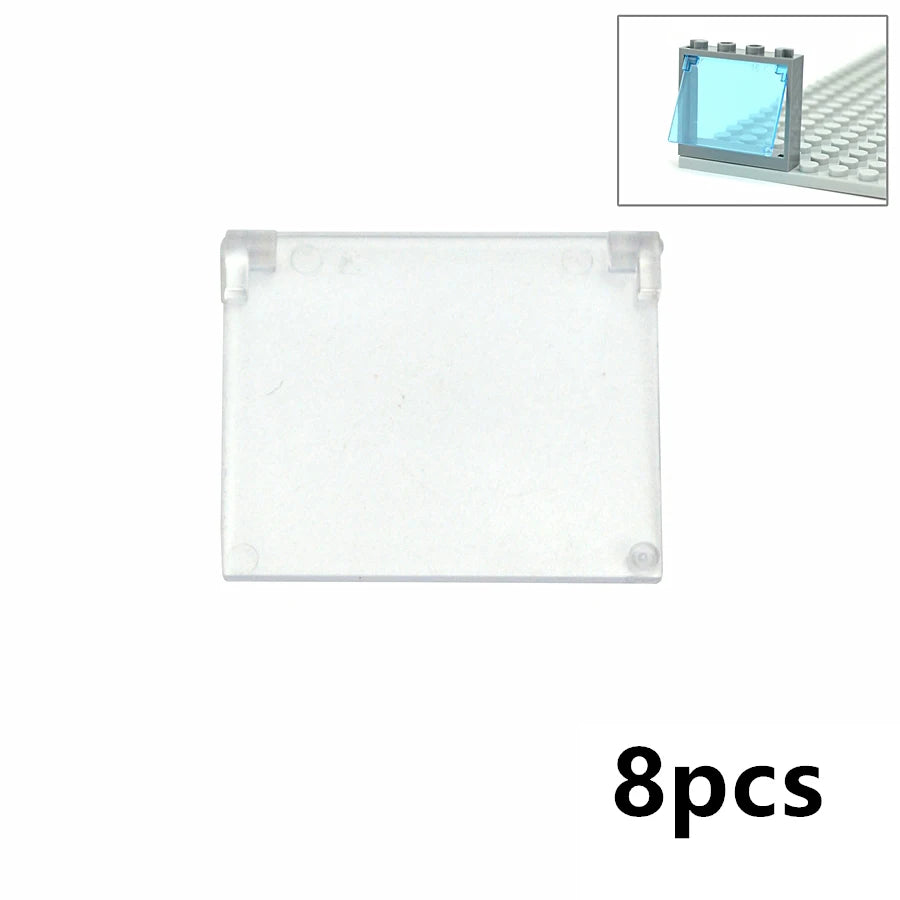 City Window Building Blocks MOC House Door Frame Glass Bricks Parts Compatible 60594  60616 60621 60596 MOC Educational Parts Fo